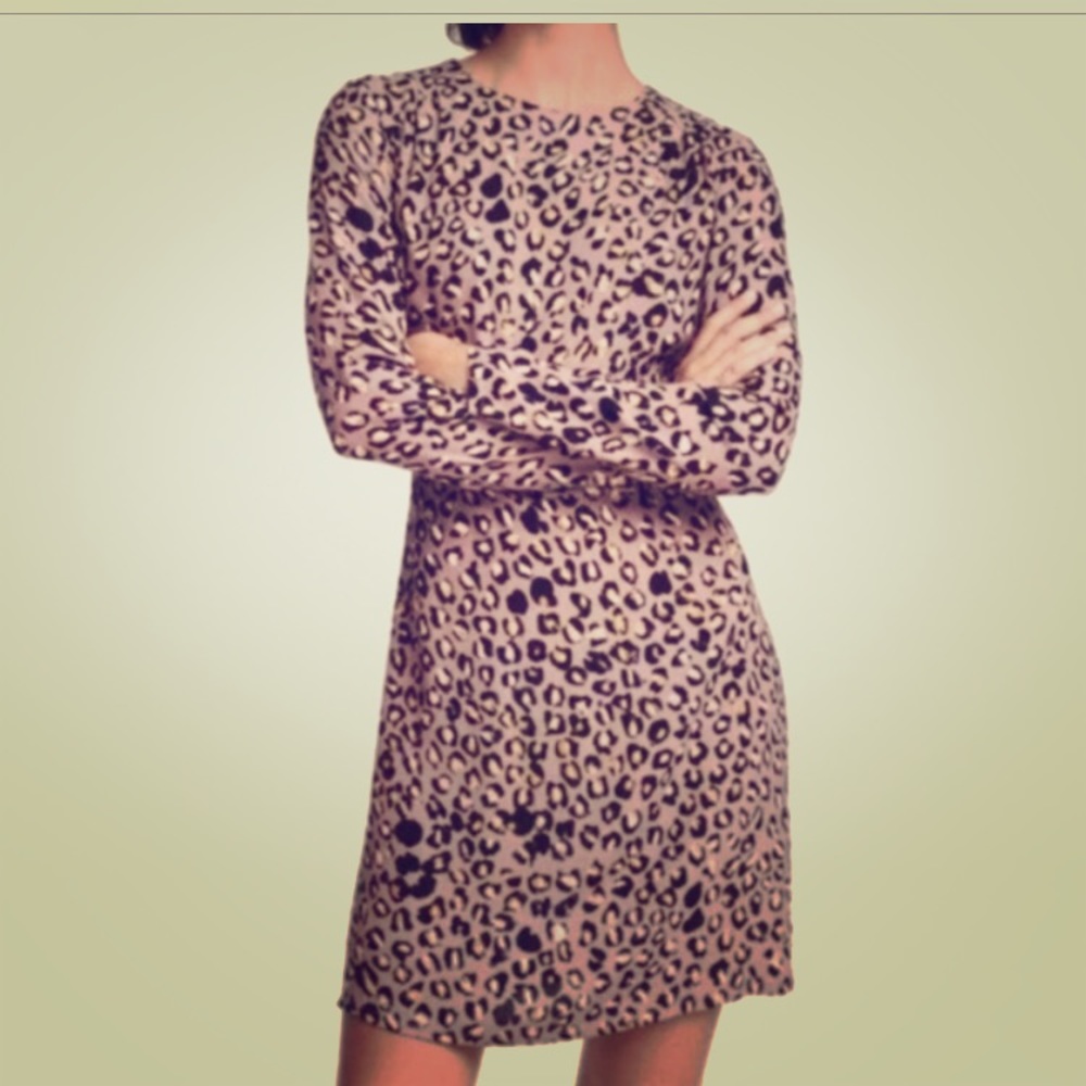 H&M leopard print dress size 8
